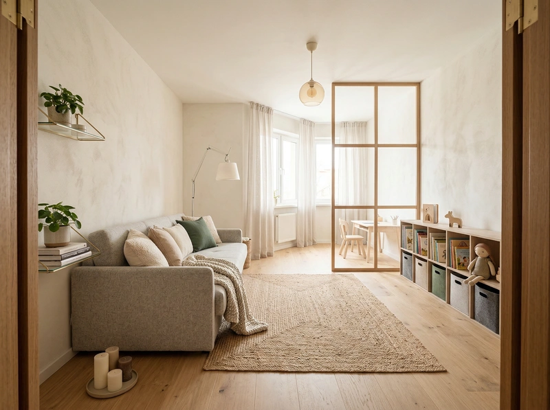 Дизайн интерьера в стиле Хюгге — Гостиная от нейросети RoomGPT