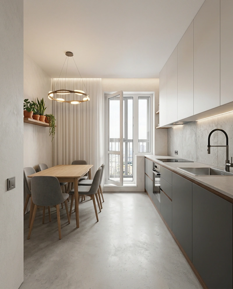 Дизайн кухни в стиле Минимализм — фото интерьера от нейросети RoomGPT
