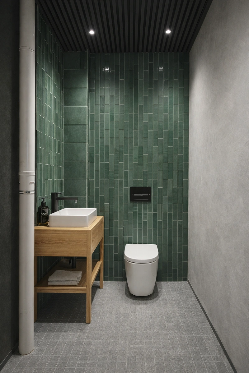 Дизайн интерьера в стиле Лофт — Ванная от нейросети RoomGPT