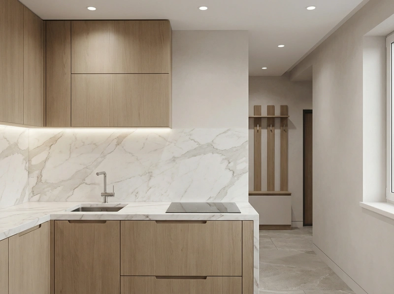 Дизайн кухни в стиле Минимализм — фото интерьера от нейросети RoomGPT