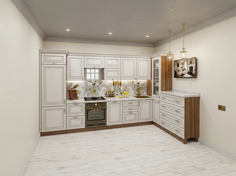 Дизайн интерьера в стиле Классика — Кухня от нейросети RoomGPT