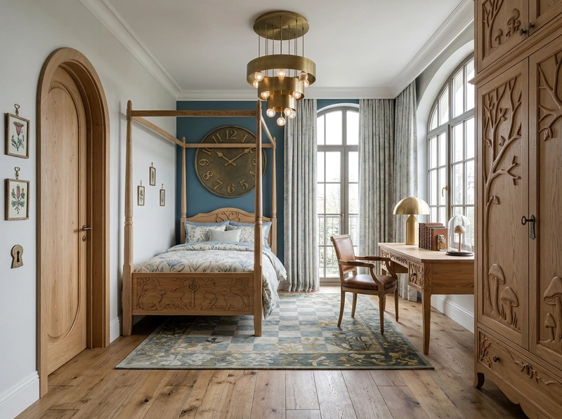 Дизайн детской в стиле Эклектика — фото интерьера от нейросети RoomGPT