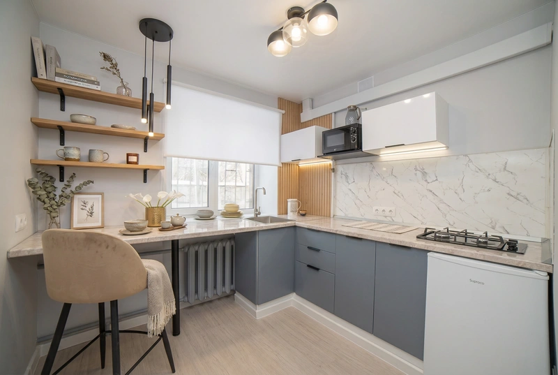 Дизайн интерьера в стиле Хюгге — Кухня от нейросети RoomGPT