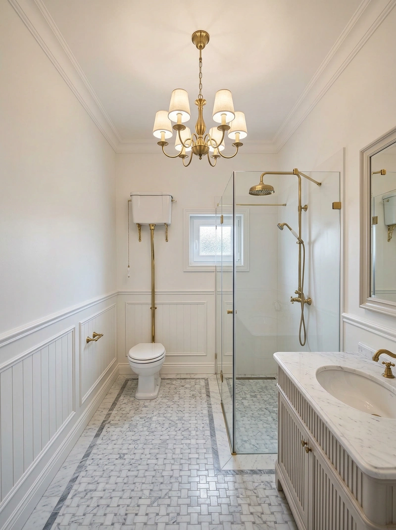 Дизайн интерьера в стиле Классика — Ванная от нейросети RoomGPT