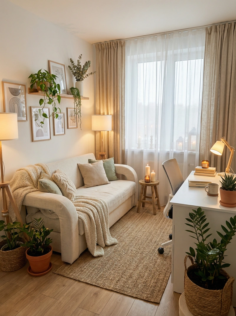 Дизайн интерьера в стиле Хюгге — Гостиная от нейросети RoomGPT