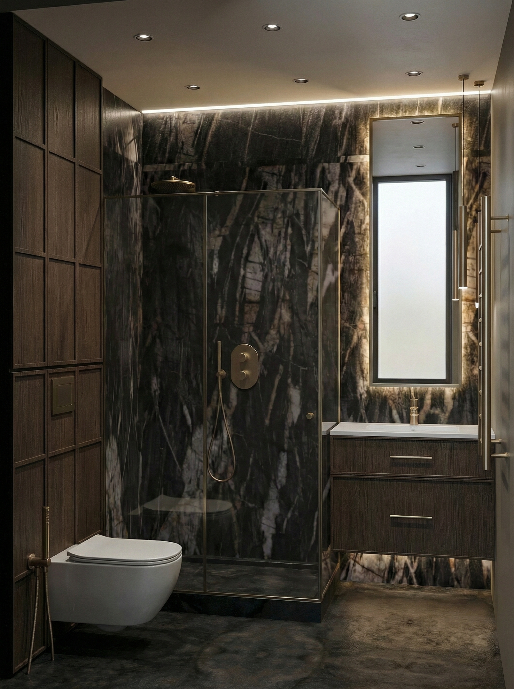 Дизайн ванной в стиле Минимализм — фото интерьера от нейросети RoomGPT