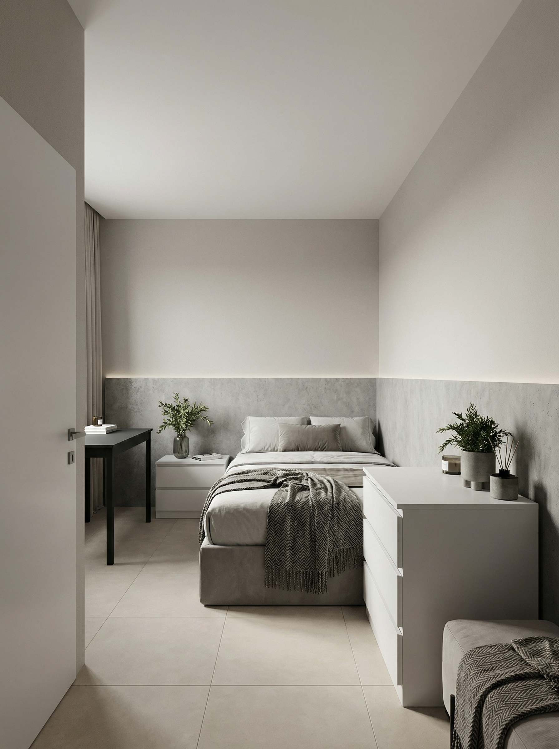 Дизайн спальни в стиле Минимализм — фото интерьера от нейросети RoomGPT