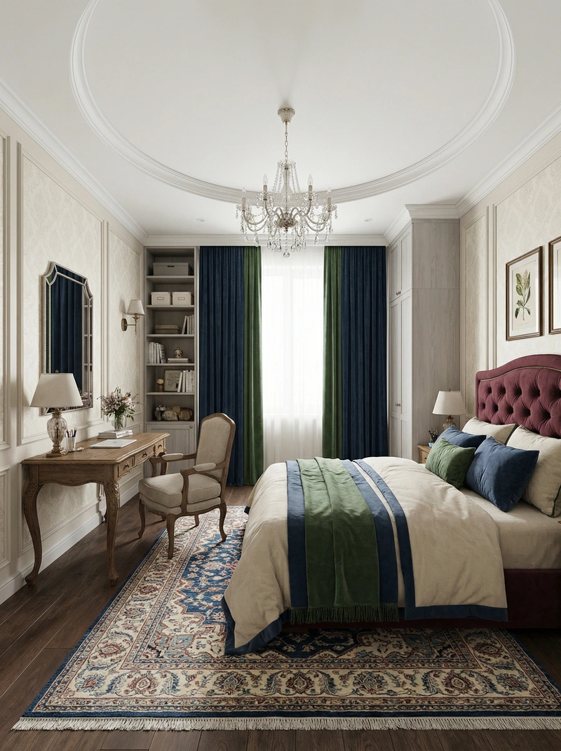 Дизайн интерьера в стиле Классика — Спальня от нейросети RoomGPT