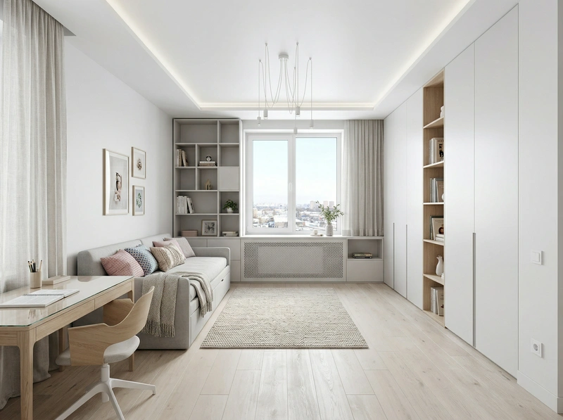 Дизайн интерьера в стиле Сканди — Спальня от нейросети RoomGPT