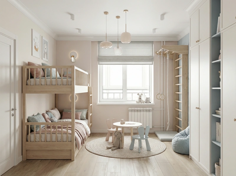 Дизайн интерьера в стиле Контемпорари — Детская от нейросети RoomGPT