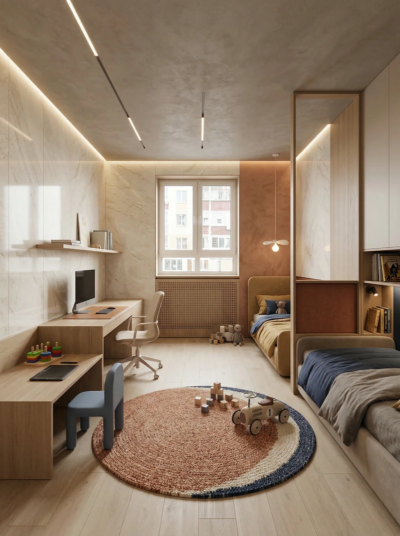 Дизайн интерьера в стиле Минимализм — Детская от нейросети RoomGPT