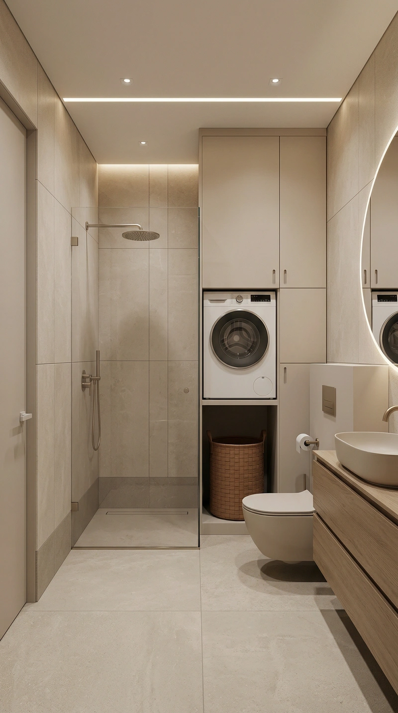 Дизайн ванной в стиле Минимализм — фото интерьера от нейросети RoomGPT