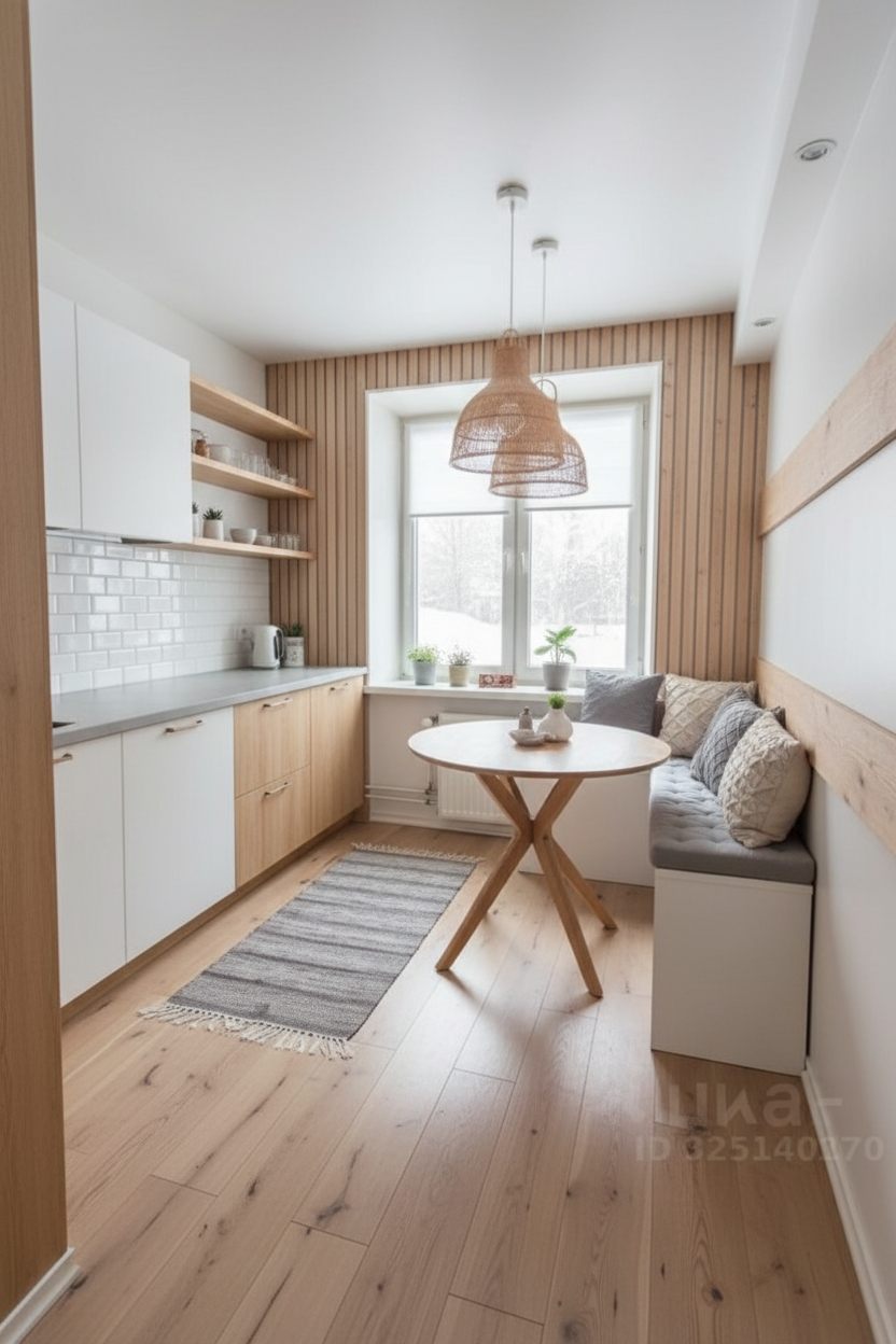 Дизайн кухни в стиле Хюгге — фото интерьера от нейросети RoomGPT