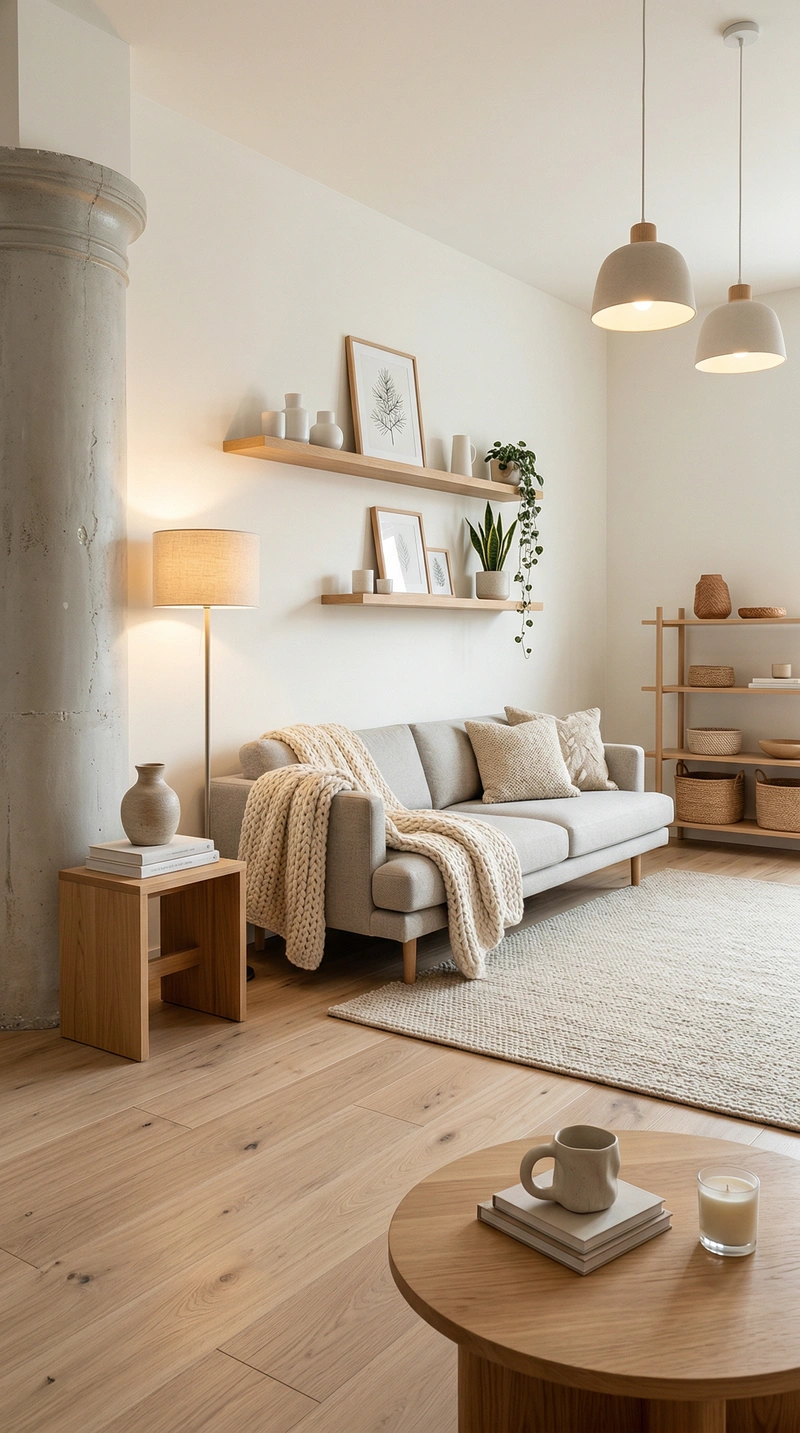 Дизайн интерьера в стиле Хюгге — Гостиная от нейросети RoomGPT