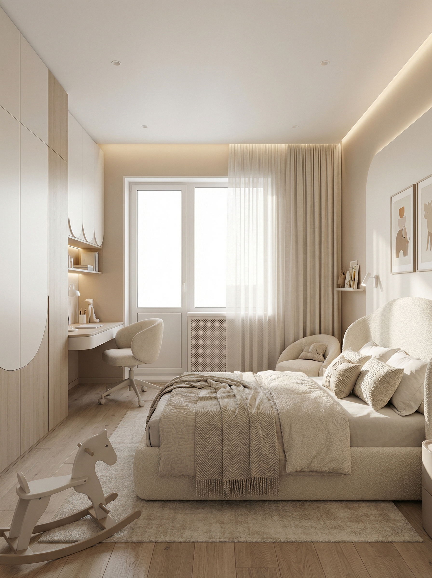 Дизайн детской в стиле Минимализм — фото интерьера от нейросети RoomGPT