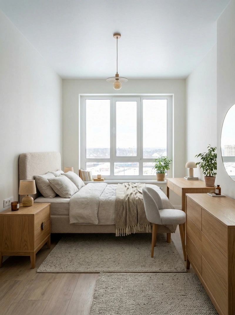 Дизайн интерьера в стиле Хюгге — Спальня от нейросети RoomGPT