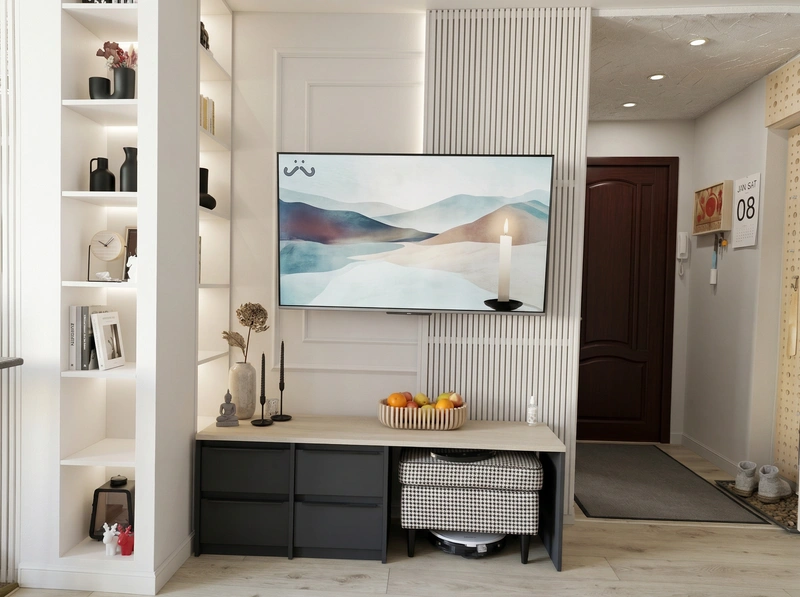 Дизайн интерьера в стиле Сканди — Гостиная от нейросети RoomGPT