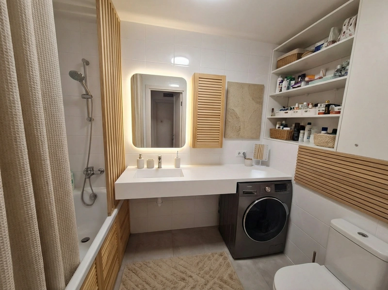 Дизайн интерьера в стиле Контемпорари — Ванная от нейросети RoomGPT