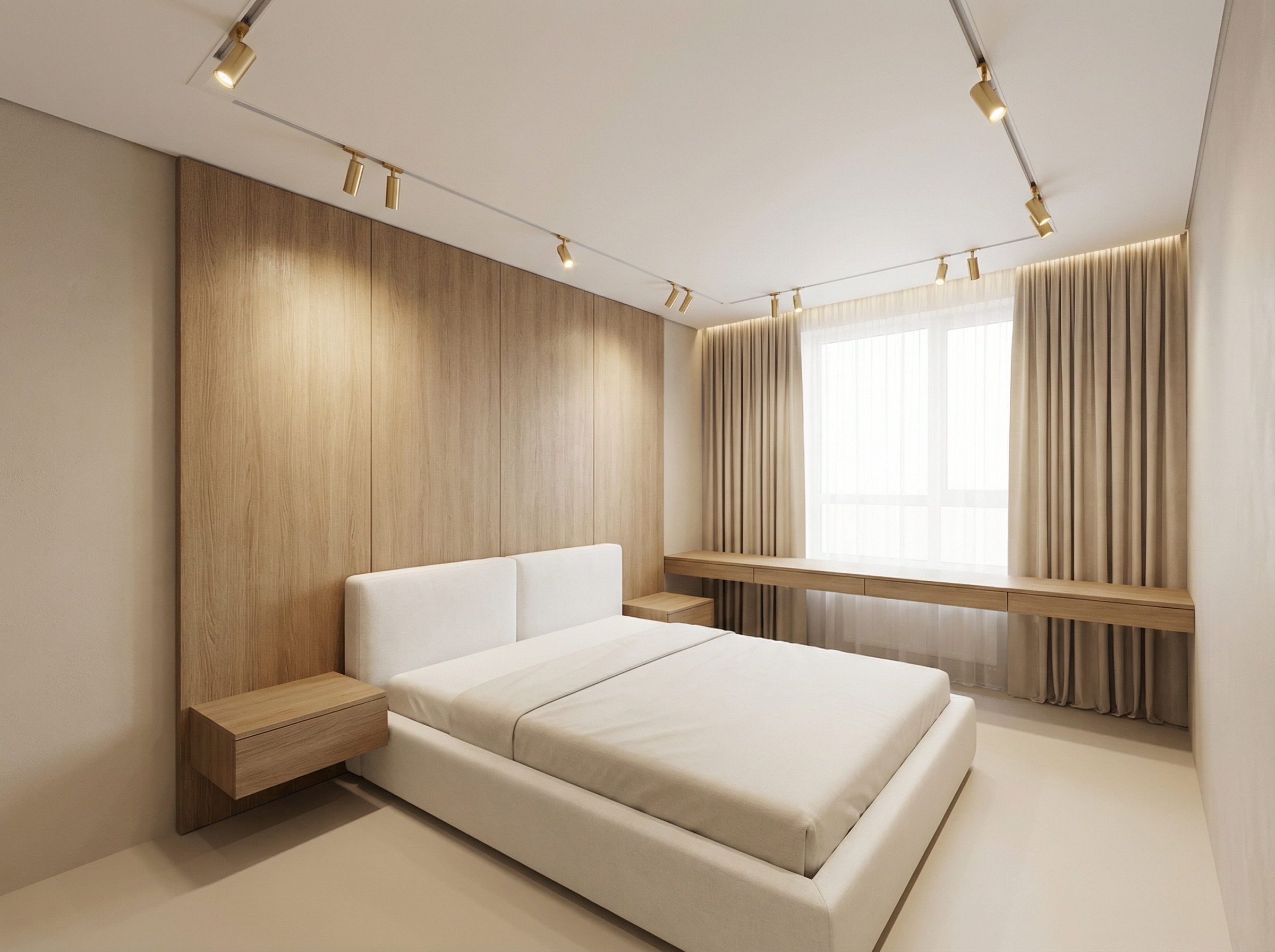 Дизайн спальни в стиле Минимализм — фото интерьера от нейросети RoomGPT