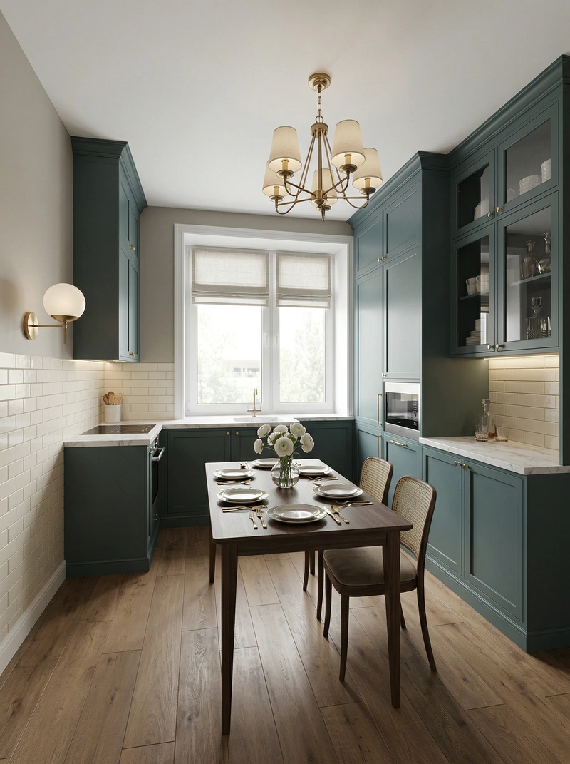 Дизайн интерьера в стиле Классика — Кухня от нейросети RoomGPT