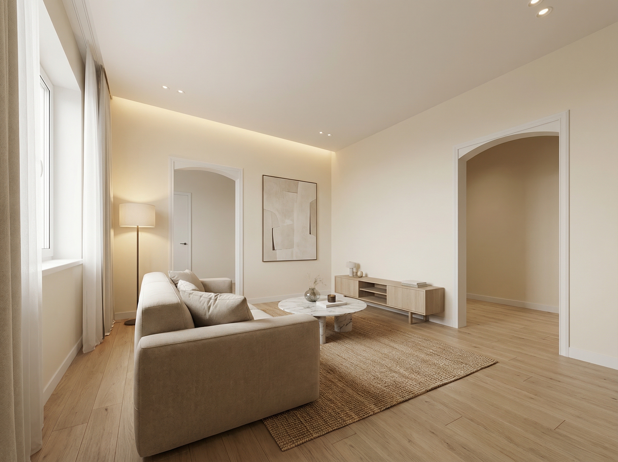 Дизайн гостиной в стиле Минимализм — фото интерьера от нейросети RoomGPT