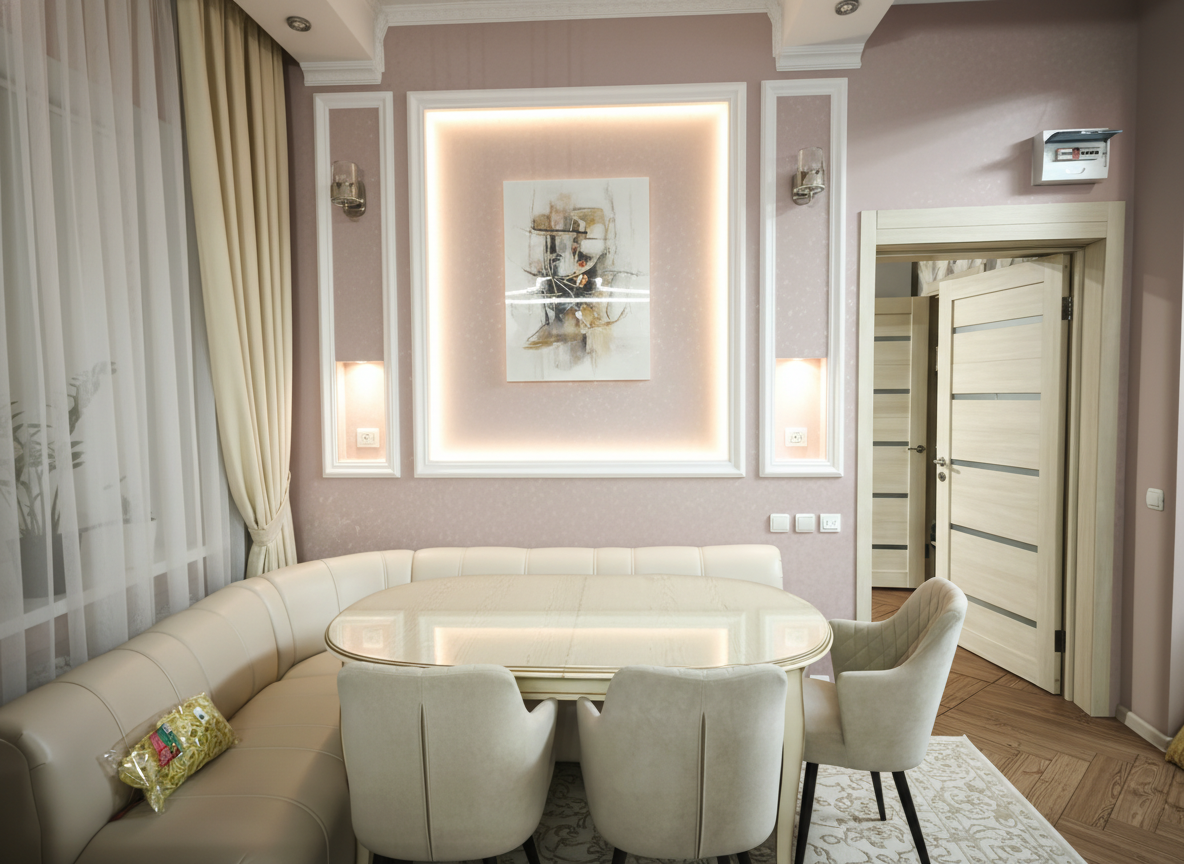 Дизайн гостиной в стиле Классика — фото интерьера от нейросети RoomGPT