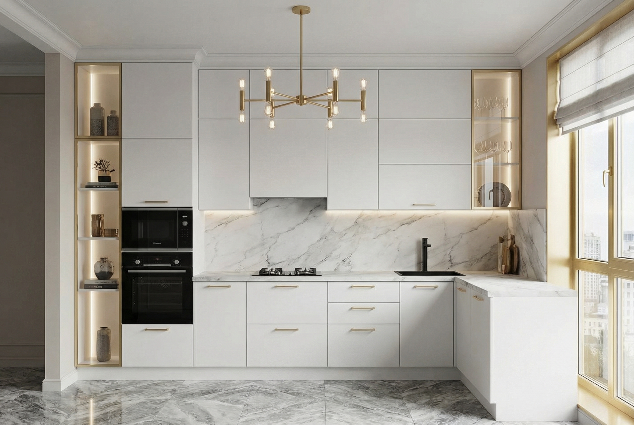 Дизайн кухни в стиле Минимализм — фото интерьера от нейросети RoomGPT