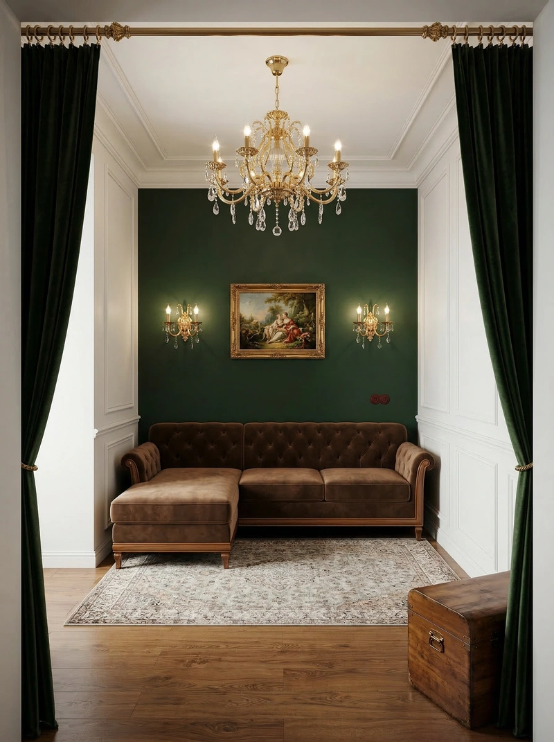 Дизайн спальни в стиле Классика — фото интерьера от нейросети RoomGPT