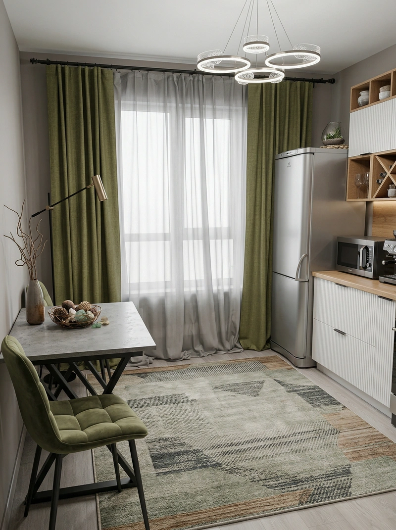 Дизайн кухни в стиле Контемпорари — фото интерьера от нейросети RoomGPT