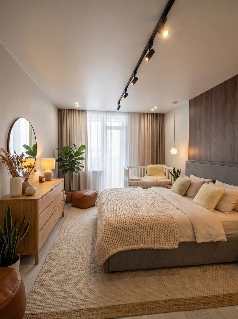 Дизайн интерьера в стиле Хюгге — Спальня от нейросети RoomGPT