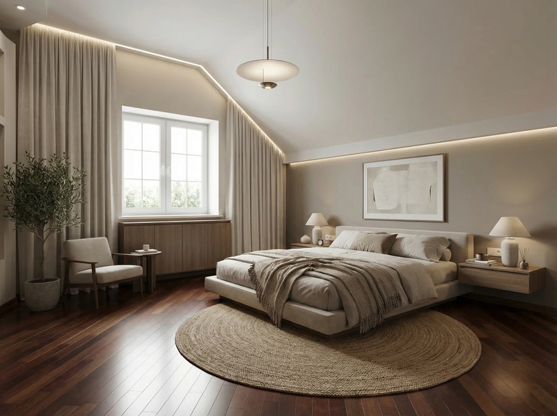 Дизайн интерьера в стиле Минимализм — Спальня от нейросети RoomGPT