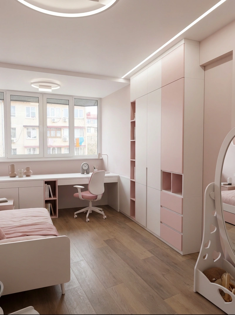 Дизайн детской в стиле Минимализм — фото интерьера от нейросети RoomGPT