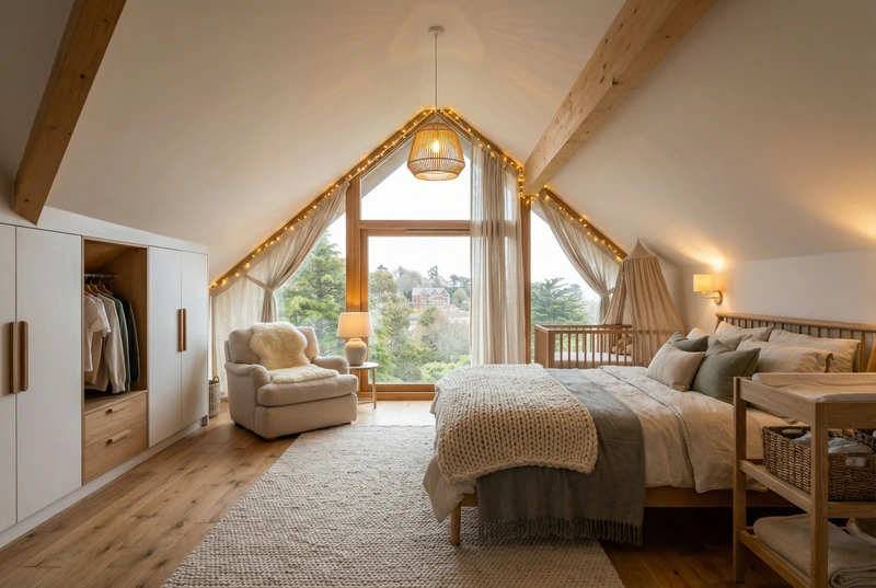 Дизайн интерьера в стиле Хюгге — Спальня от нейросети RoomGPT