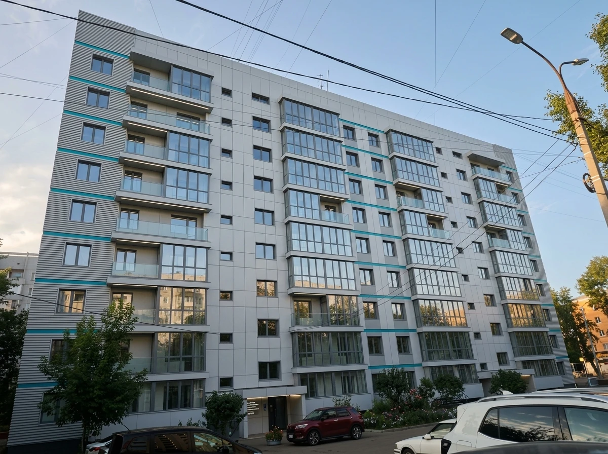 Дизайн фасада в стиле Хай-тек — Фасад от нейросети RoomGPT