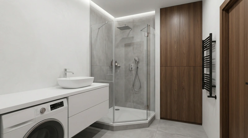 Дизайн ванной в стиле Минимализм — фото интерьера от нейросети RoomGPT