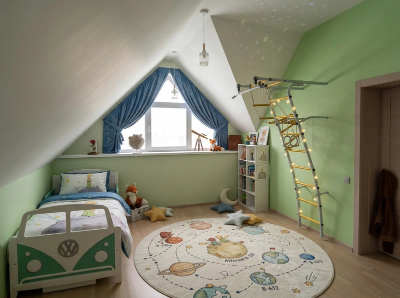 Дизайн детской в стиле Без стиля — фото интерьера от нейросети RoomGPT