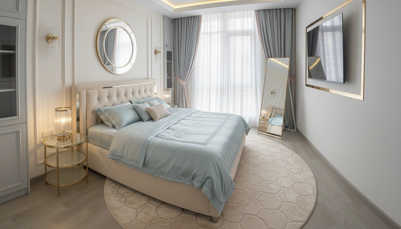 Дизайн интерьера в стиле Неоклассика — Спальня от нейросети RoomGPT