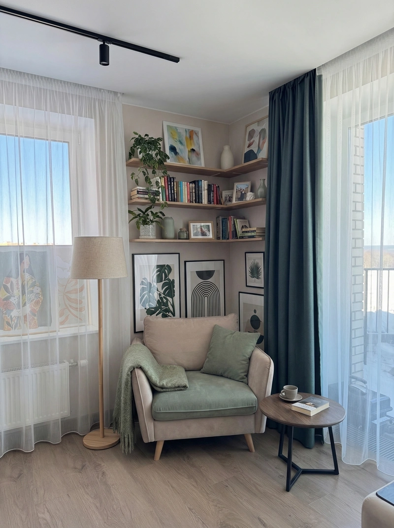 Дизайн интерьера в стиле Сканди — Гостиная от нейросети RoomGPT