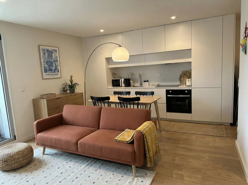 Дизайн интерьера в стиле Сканди — Гостиная от нейросети RoomGPT