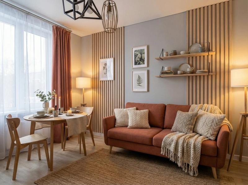 Дизайн интерьера в стиле Хюгге — Кухня от нейросети RoomGPT