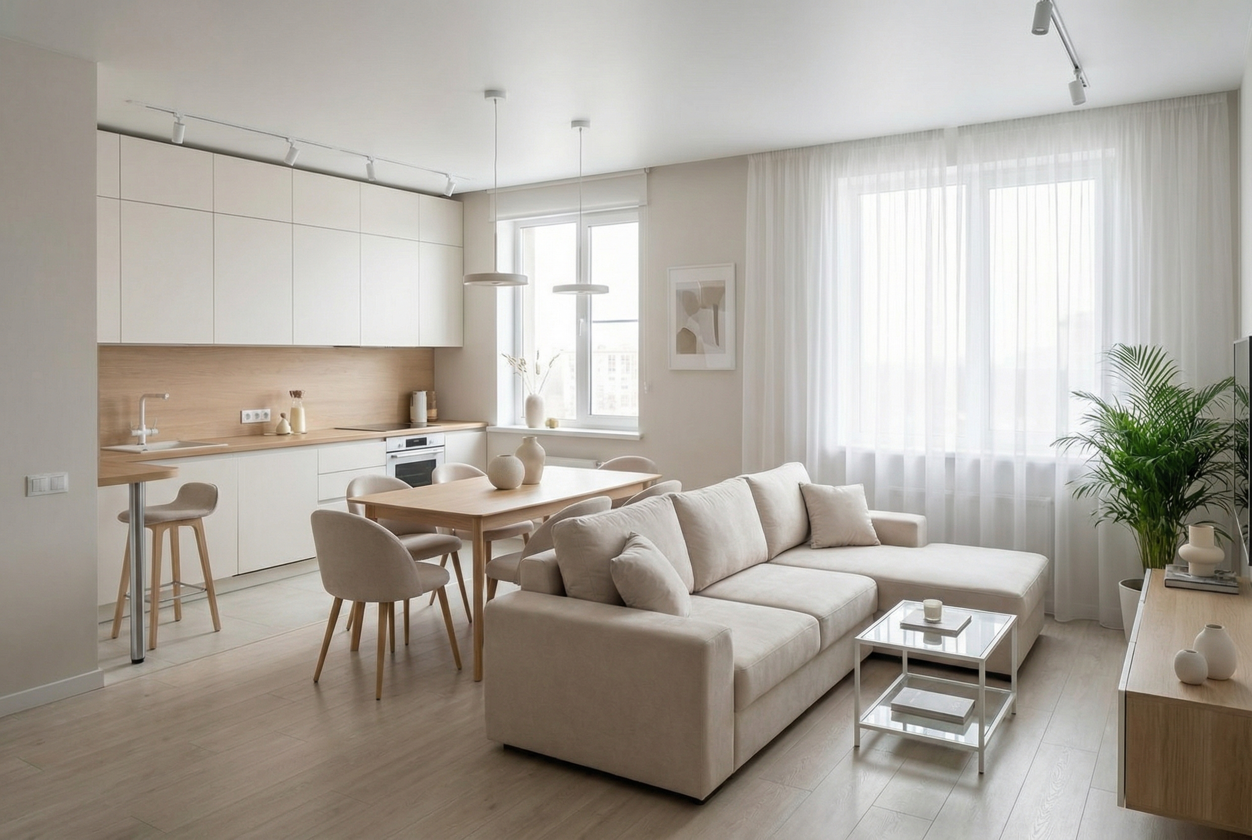 Дизайн гостиной в стиле Минимализм — фото интерьера от нейросети RoomGPT