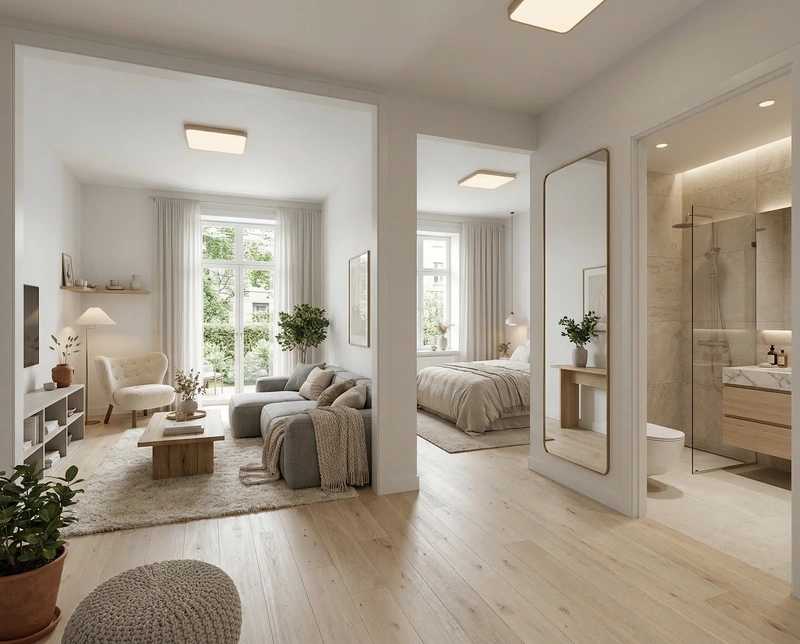 Дизайн интерьера в стиле Хюгге — Гостиная от нейросети RoomGPT