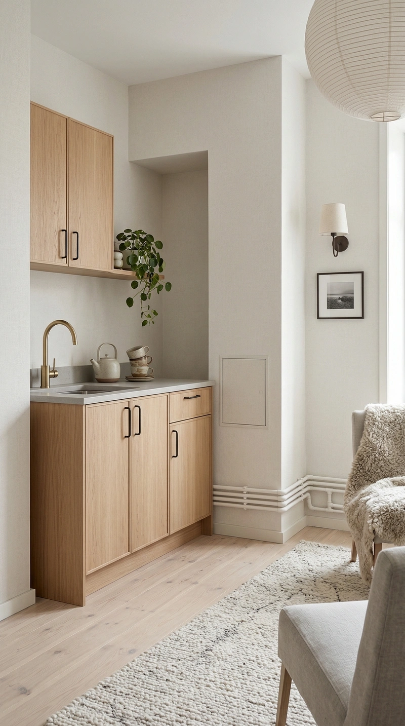 Дизайн гостиной в стиле Хюгге — фото интерьера от нейросети RoomGPT