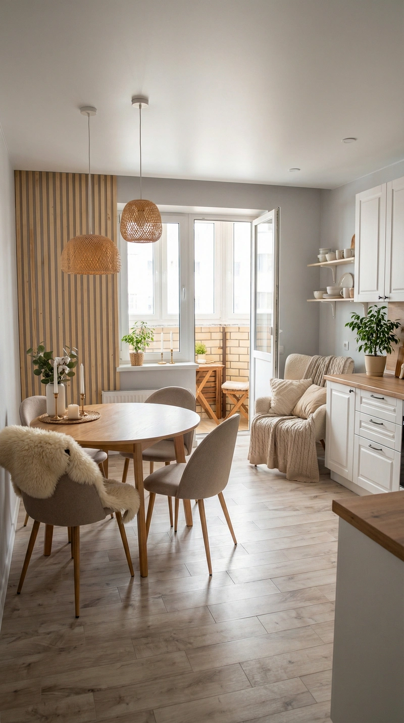 Дизайн интерьера в стиле Хюгге — Кухня от нейросети RoomGPT