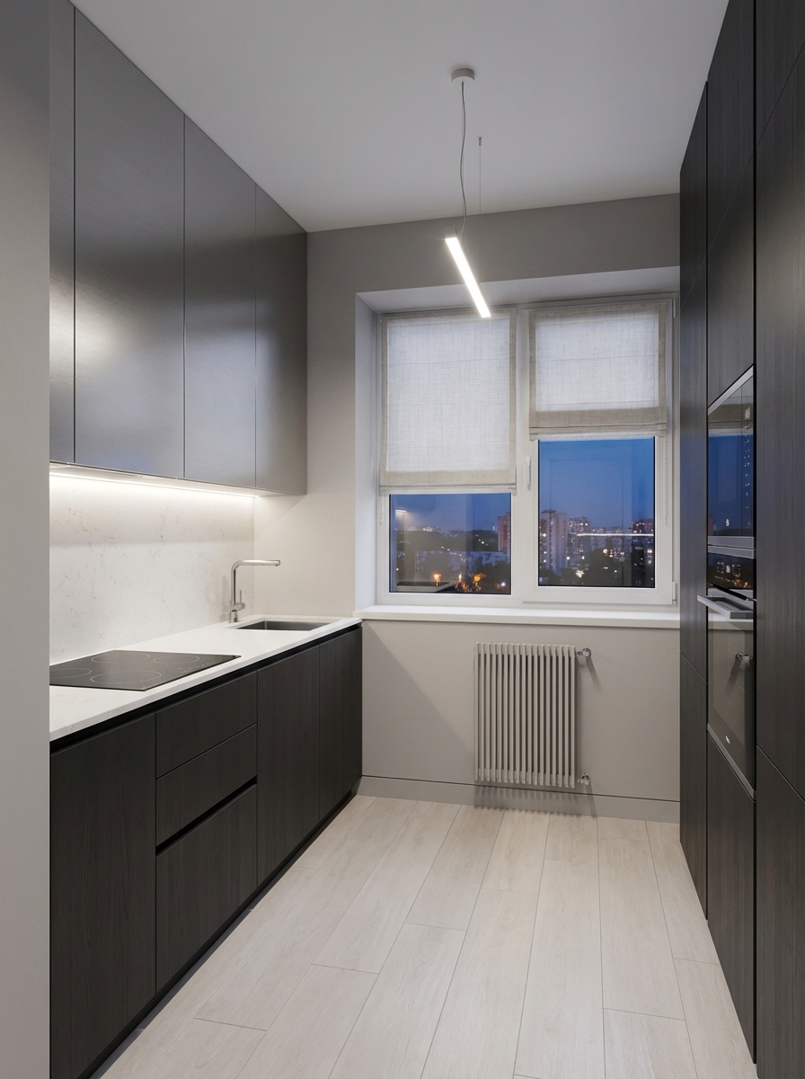 Дизайн кухни в стиле Минимализм — фото интерьера от нейросети RoomGPT