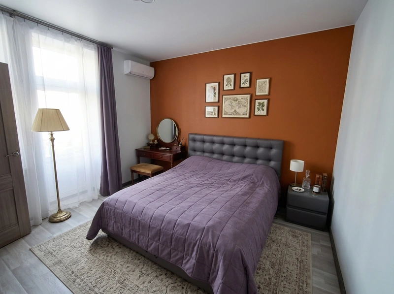 Дизайн спальни в стиле Британский — фото интерьера от нейросети RoomGPT