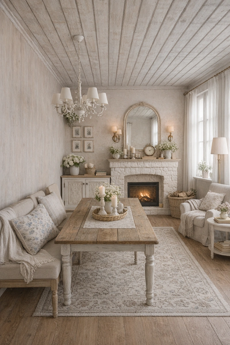 Дизайн интерьера в стиле Хюгге — Гостиная от нейросети RoomGPT