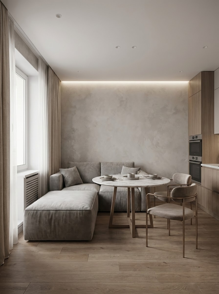 Дизайн кухни в стиле Минимализм — фото интерьера от нейросети RoomGPT