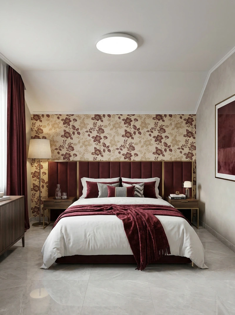 Дизайн спальни в стиле Контемпорари — фото интерьера от нейросети RoomGPT