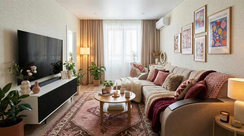 Дизайн интерьера в стиле Хюгге — Гостиная от нейросети RoomGPT